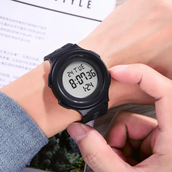 Мужские наручные часы Skmei 1733 (Черный с белым) Винница