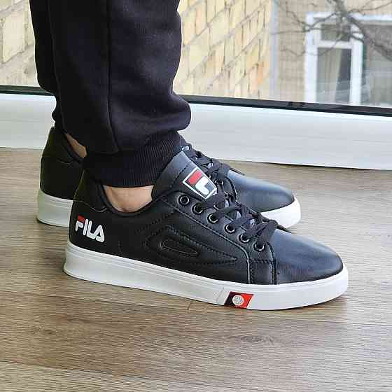 Мужские Кроссовки FILA Черные Белые Кеды Фила Кожаные (размеры: 40,41,42,43,44) Видео Обзор Днепр