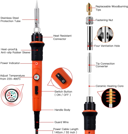 Набір інструментів для випалювання дерева Preciva Луцк