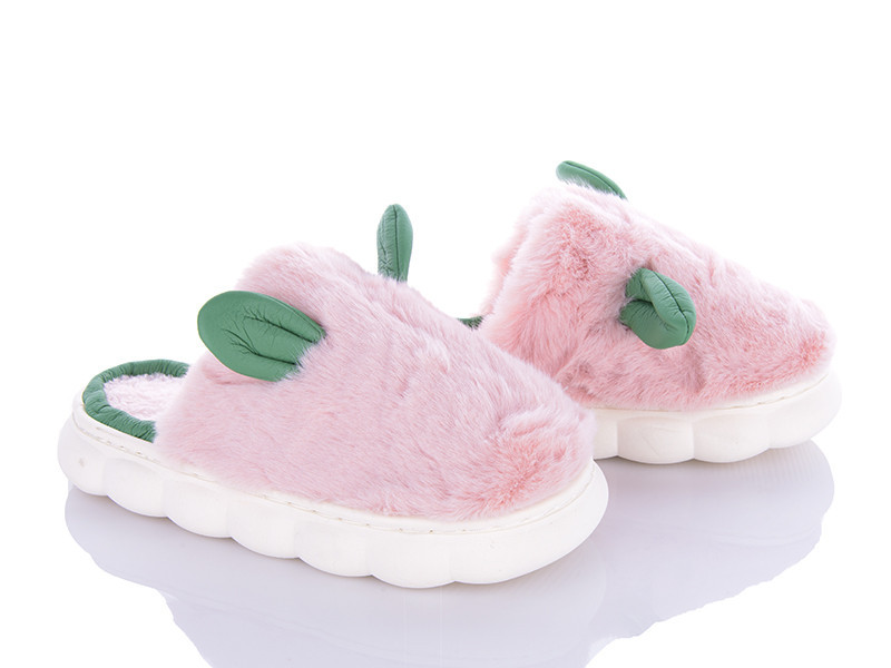 Женские закрытые тапочки домашние меховые розовый Одесса - изображение 5