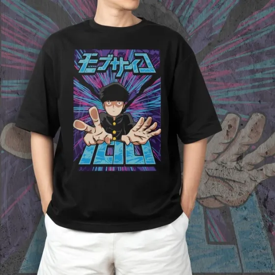 Футболка для подростка мальчика с принтом Mob P140ycho #3 Размер 160 Anime10893 Днепр