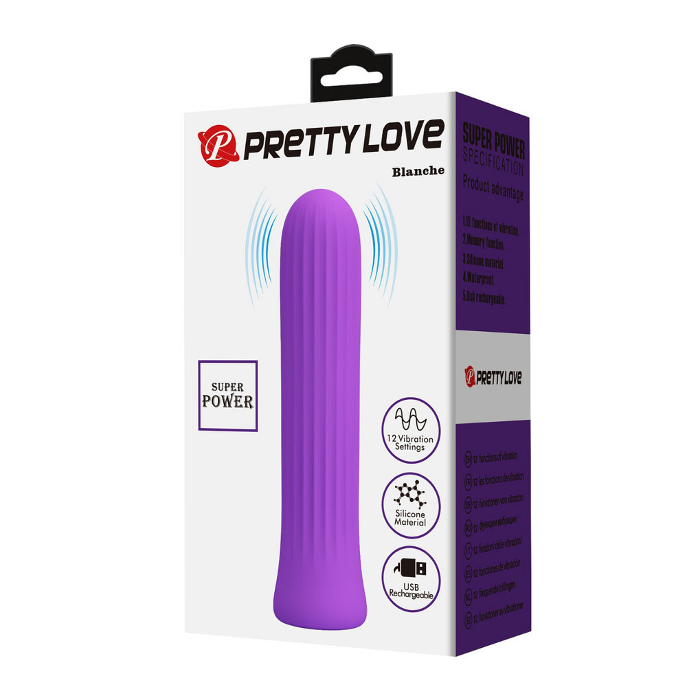 Мини-вибратор PRETTY LOVE Blanche фиолетовый, 10 х 2 см Sex Aura Киев - изображение 8