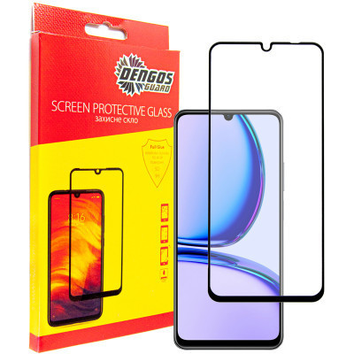 Скло захисне Dengos Realme C53 (black) (TGFG-339) Вінниця - фото 1