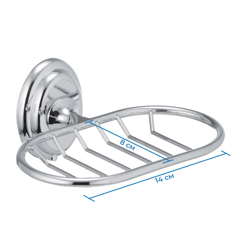 Мыльница настенная Zerix LR1502-1  металлическая решетка хром (LL1492) Черновцы - изображение 2