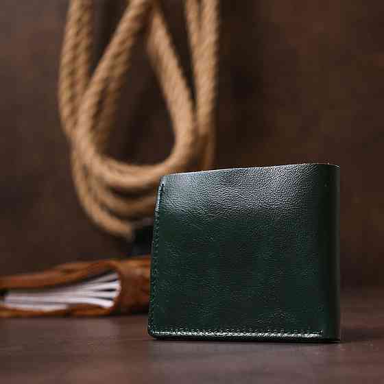 Небольшое модное кожаное портмоне Зеленый (SHVIGEL) Киев