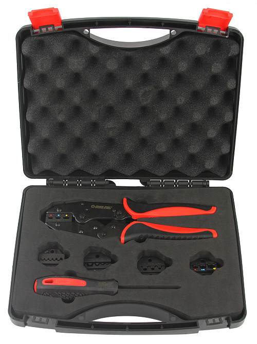 Клещи-кримпер для разъемов с 5 комплектами переменных матриц в кейсе Mar-Pol (M49533) Нововолынск - изображение 10