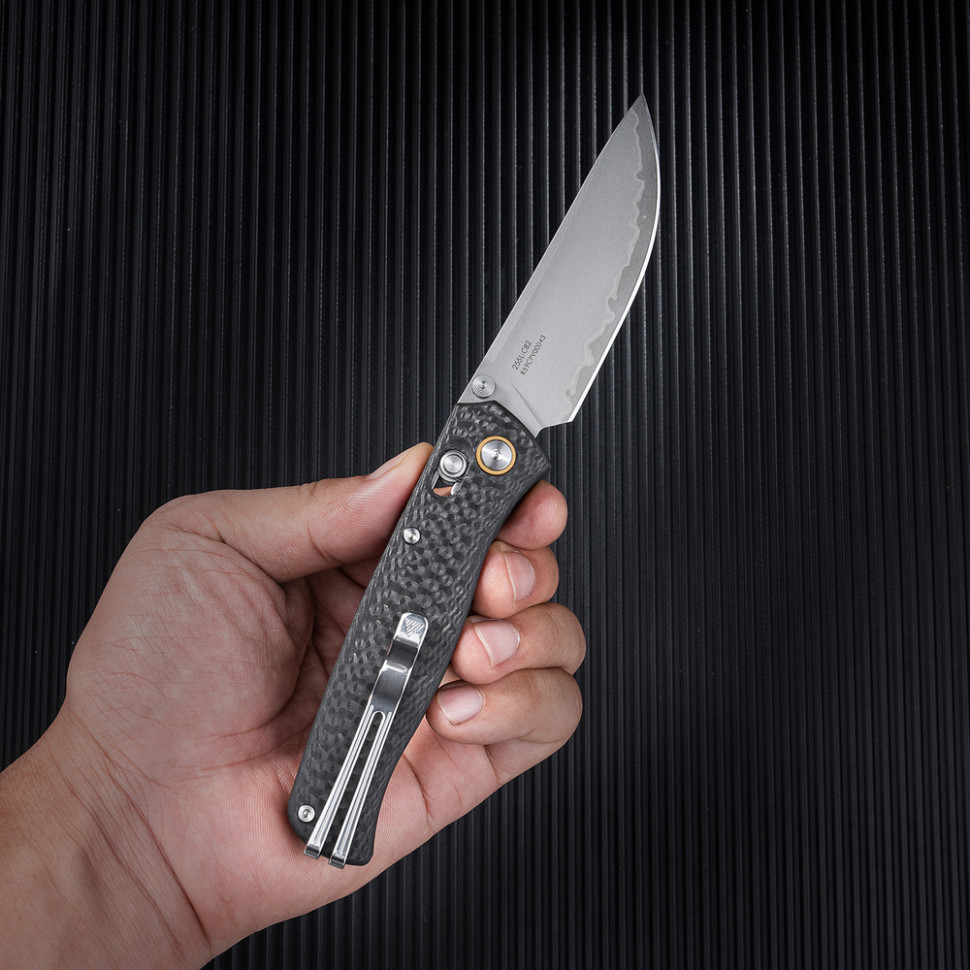 Ніж складаний туристичний SRM Medal 255L-CB2 (8.2 см) 140Cr / карбон чорний Київ - фото 7