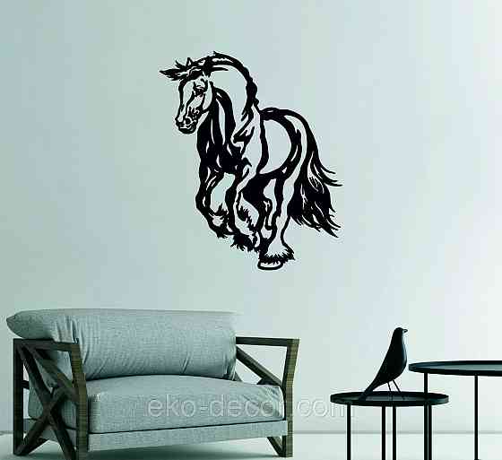 Декоративное настенное Панно «Лошадь», Декор на стену 70*58 см, Черный Киев
