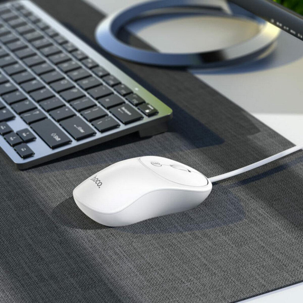 Мышь проводная Hoco GM13 Esteem business wired mouse, цвет белый 6931474757852 Одесса - изображение 7