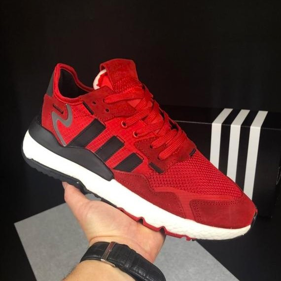 Кросівки Чоловічі Adidas Jogger Червоні Адідас Бігові (розміри: 41,42,43,44,45) Відео Огляд Дніпро - фото 1