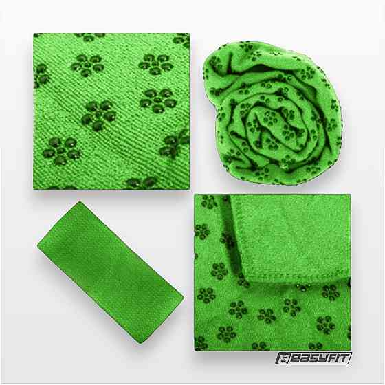EasyFit Рушник для йоги EasyFit Yoga Mat Towel з мікрофібри (Зелений) Коломия