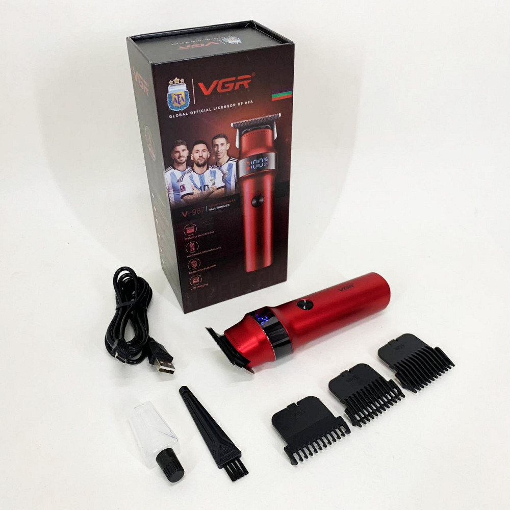 Машинка для стрижки на акумуляторі, Універсальний тример для чоловіків, Професійний тример з насадками AQ-57 Івано-Франківськ - фото 3