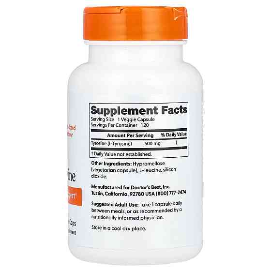 Тирозин Doctor's Best L-Tyrosine 120 капс Київ