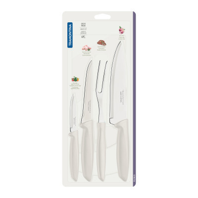 Набор ножей Tramontina Plenus Light Grey 4 шт (23498/331) Винница - изображение 3