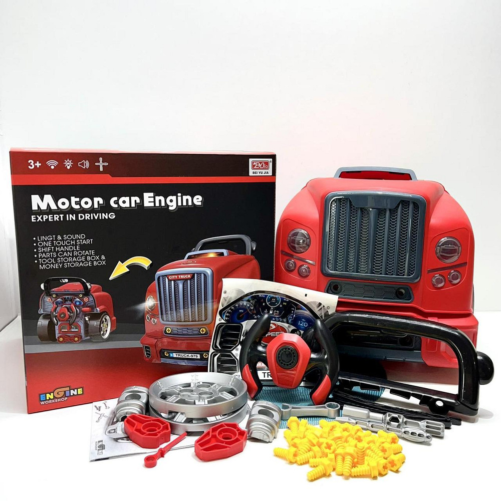 Машина-конструктор 59 деталей звук підсвічування Червоний (D001-2) Чернигов - изображение 5