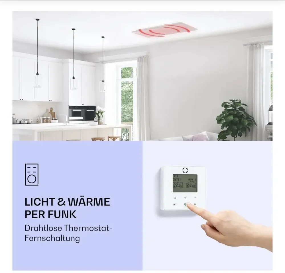 Уцінка! Інфрачервоний обігрівач Klarstein Wondersky 700W 60x120см 10038380 Німеччина Дніпро - фото 16