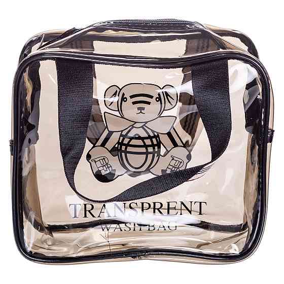 Прозора жіноча косметичка для дому 22×9×17 (см) дорожня косметичка в сумку для косметики, макіяжу, ліків, пензлів HP-16-4K Коломия