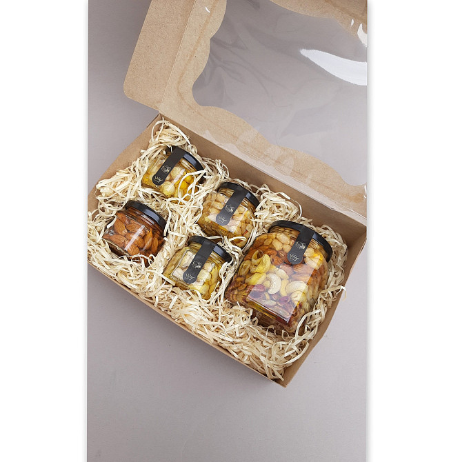 Подарочный набор с крем медом мужчине в день рождения №41А Одесса - изображение 2