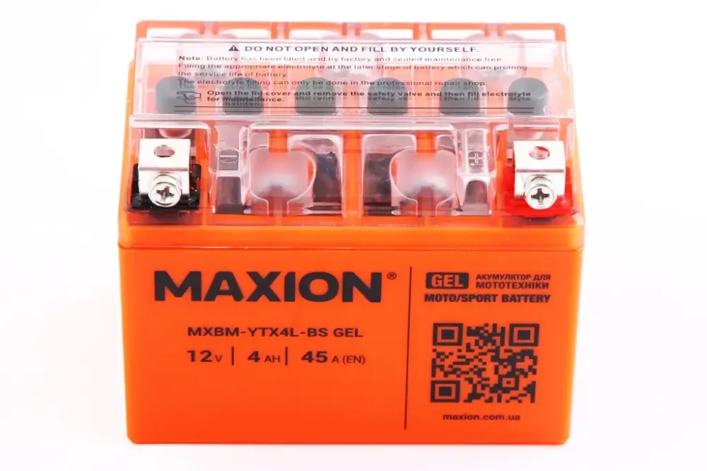 Аккум. батарея Мото 12В 4 Ач «Maxion» гелевий «Maxion Вінниця - фото 2