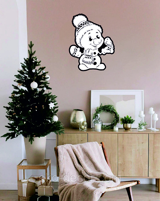 Декоративне настінне Панно «Сніговик», Декор на стену Київ - фото 2