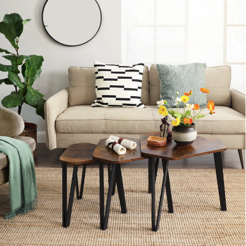 Комплект журнальних столиків Leobert Kombo 3 шт в стилі Loft Київ - фото 6