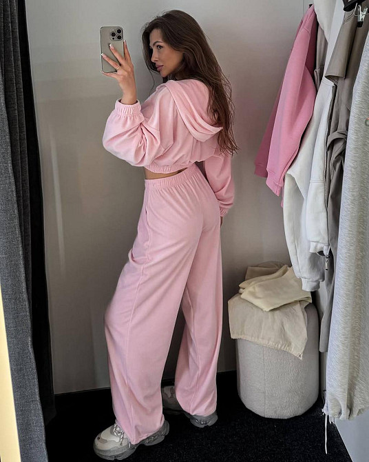 Женский прогулочный костюм двойка: кофта и штаны турецкий велюр Барби Одесса - изображение 7