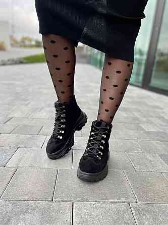 Черевики жіночі RONE чорні замша натуральна весна-осінь 36р. (2778) Коломия