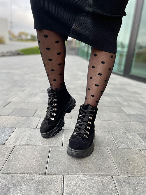 Черевики жіночі RONE чорні замша натуральна весна-осінь 36р. (2778) Коломыя - изображение 3