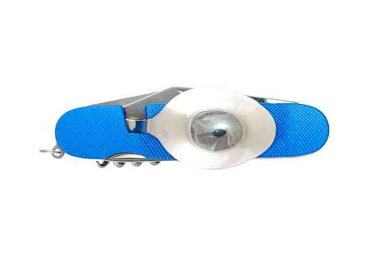 Мультитул MASTERTOOL "Турист" 7в1 ніж/вилка/штопор/відкривача/дірокол алюмінієва ручка чохол 79-0426 Рівне