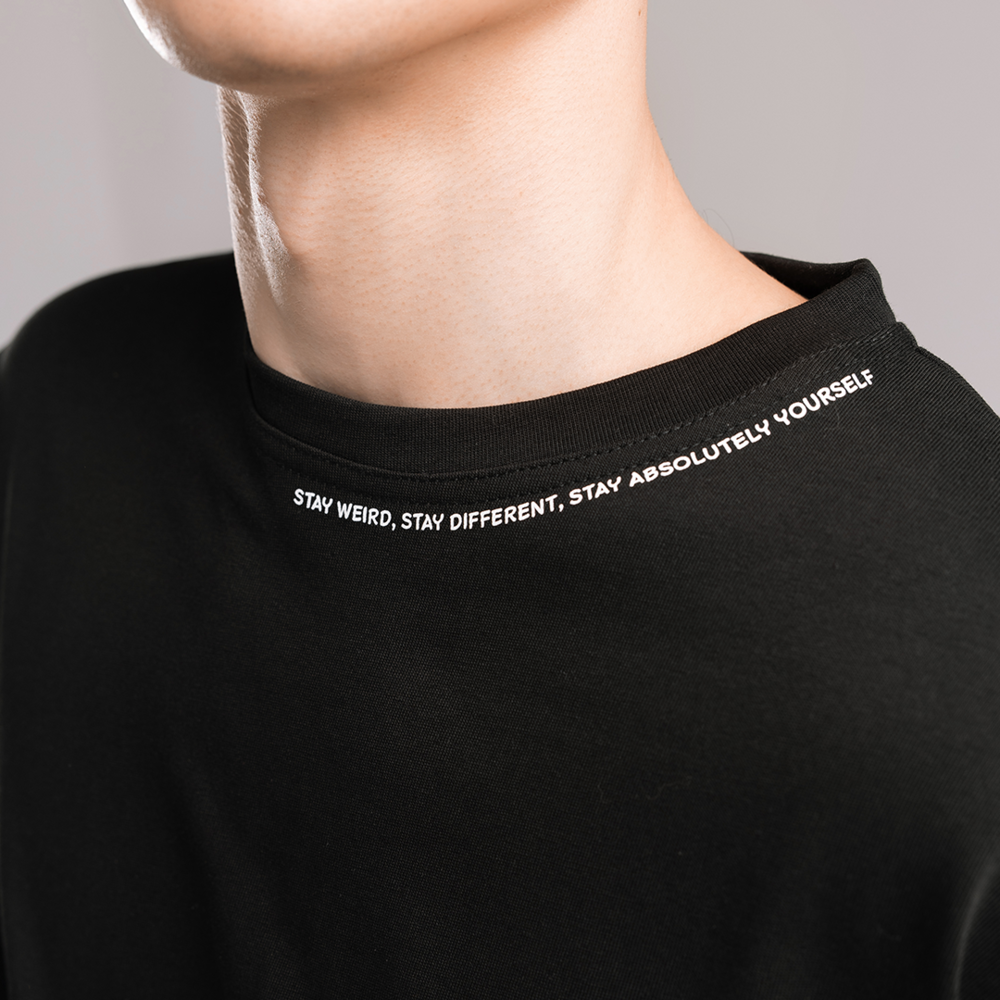 Базова чорна оверсайз футболка чоловіча весна літо однотон. Футболка оверсайз Pobedov Onyx Київ - фото 5