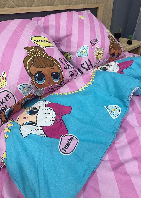 Комплект детского постельного белья Фланель, Koloco Полуторный 150х210 с разноцветным принтом (88-060) Киев - изображение 2