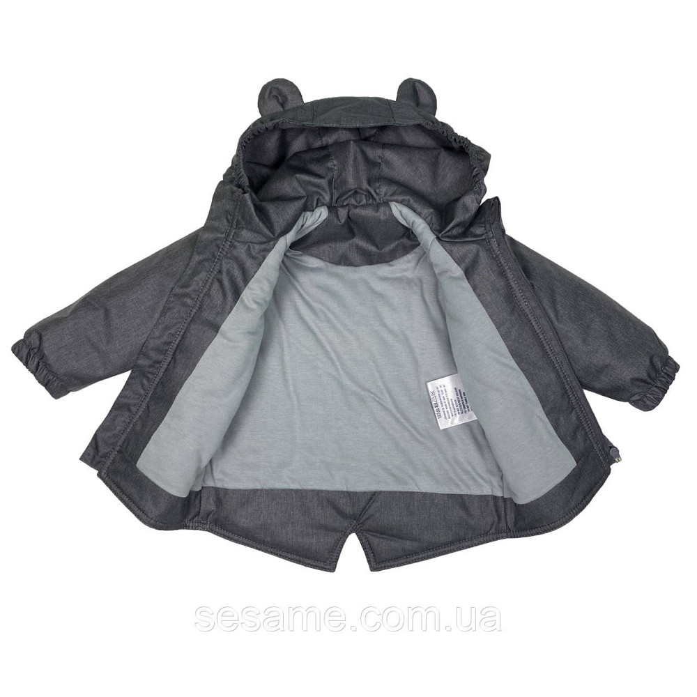 Дитяча куртка парку демісезонна Графіт 74 см Харків - фото 2