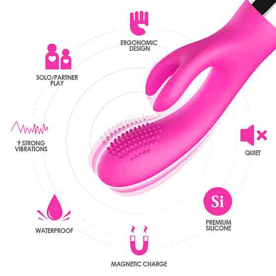 Вібратор з подвійною стимуляцїєю Rabbit pink Sex Aura Київ