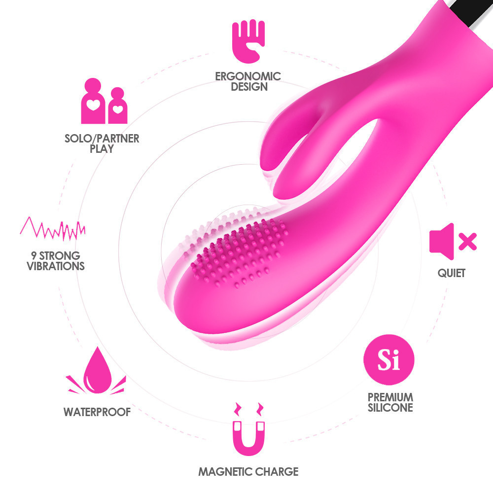Вибратор с двойной стимуляцией Rabbit pink Sex Aura Киев - изображение 3