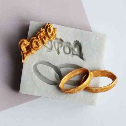 Молд маленький из силикона Обручальные кольца 38 на 40 мм серый Киев