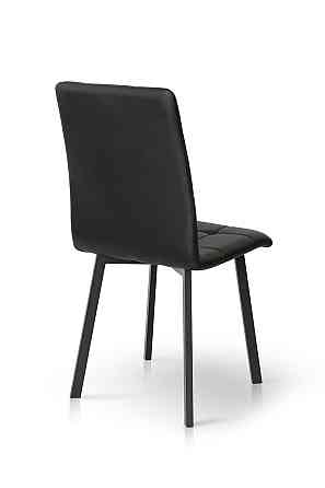 Стілець Трініті, метал чорний/ шкірзам чорний Дніпро