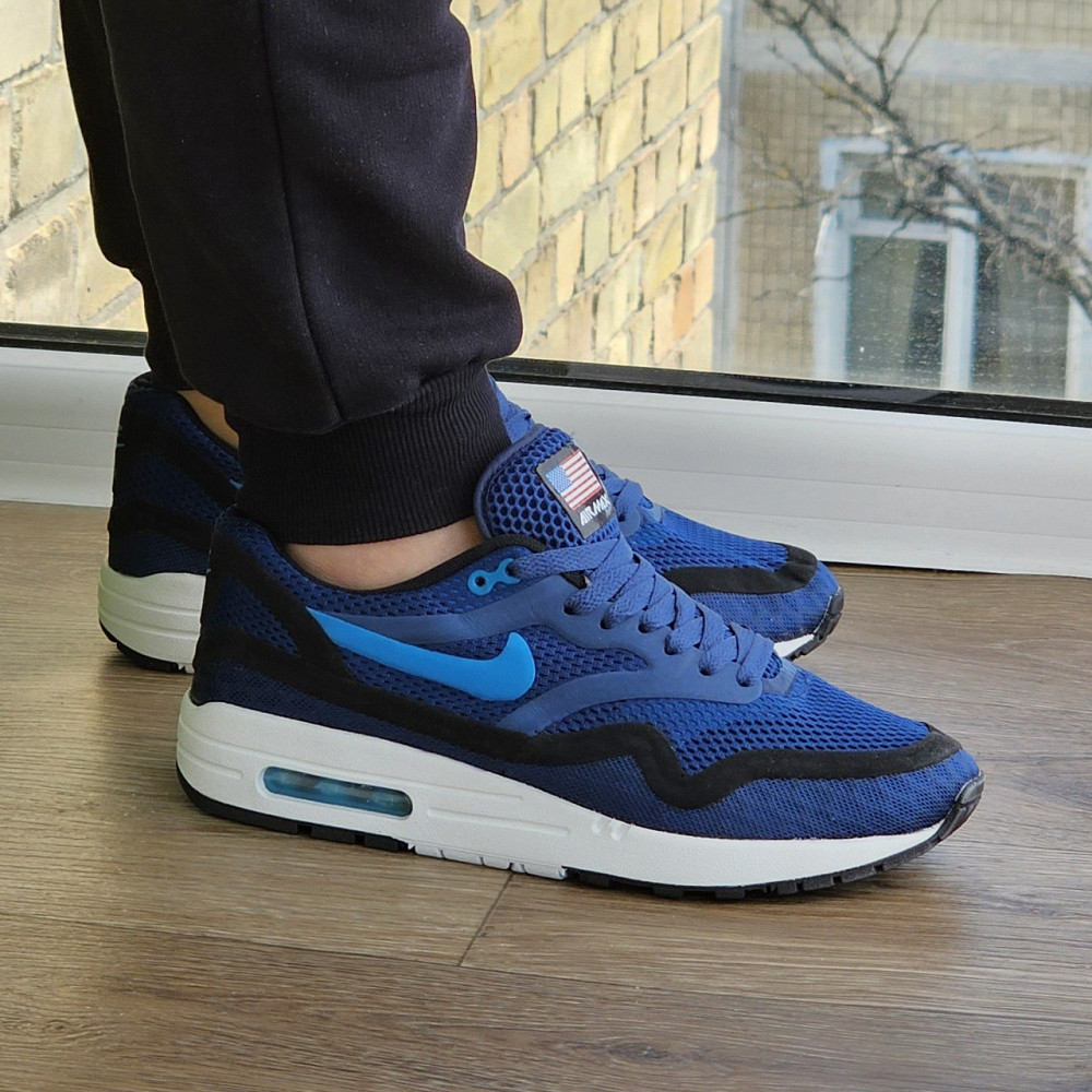 Чоловічі Кросівки Nike Air Max 90 Сині Найк Літні Сіточка (розміри: 41,42,43,44,45) Відео Огляд Дніпро - фото 6