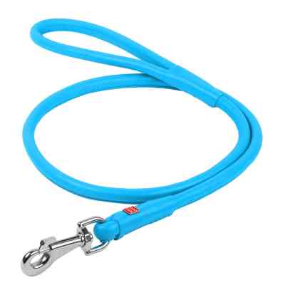 Поводок для собак WAUDOG Glamour круглый S-M Д 10 мм Д 122 см голубой (33782) Винница
