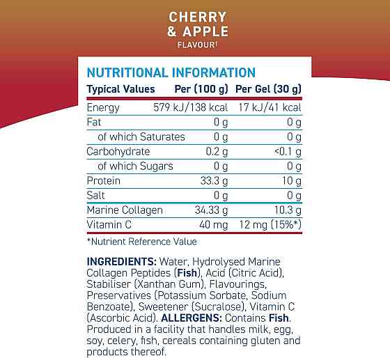 Морський колаген Applied Nutrition Liquid Marine Collagen 10 x 30 г, Cherry & Apple Луцьк