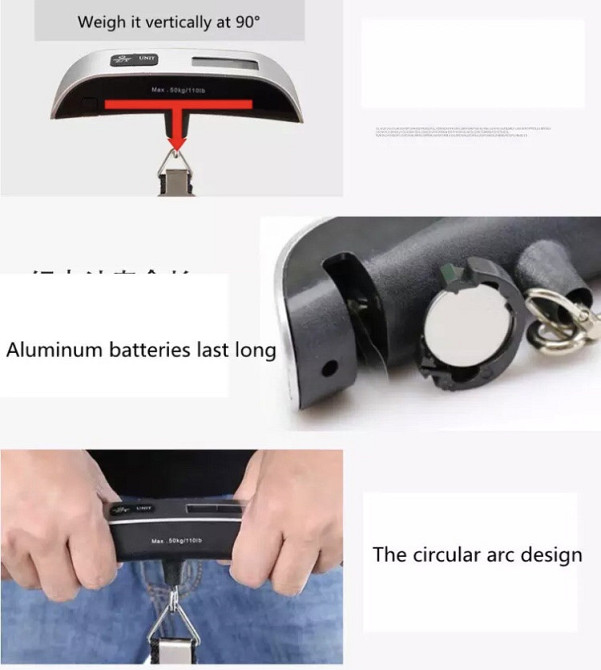 Кантер для кухні, кухонні ваги, діапазон від 10г до 50 кг, батарейка-таблетка CR2032 (в комплет не входять) Київ - фото 2