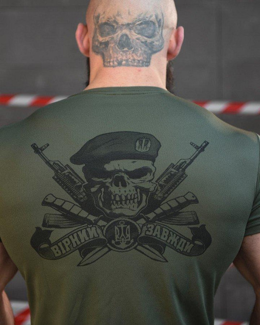 Тактична футболка потоотводная SABUR череп олива ВТ6557 Одеса - фото 1