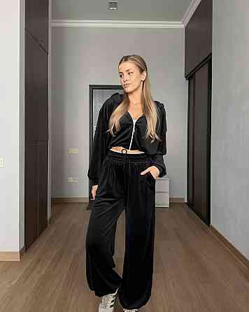 Женский прогулочный костюм двойка: кофта и штаны велюр спорт Одесса