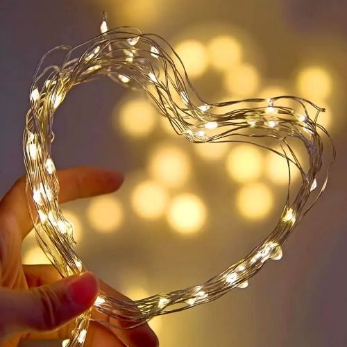 Світлодіодна гірлянда струна 100 Led 10м теплий колір (батарейки 3*AA) CW-G-100L10NB ColorWay Житомир - изображение 4