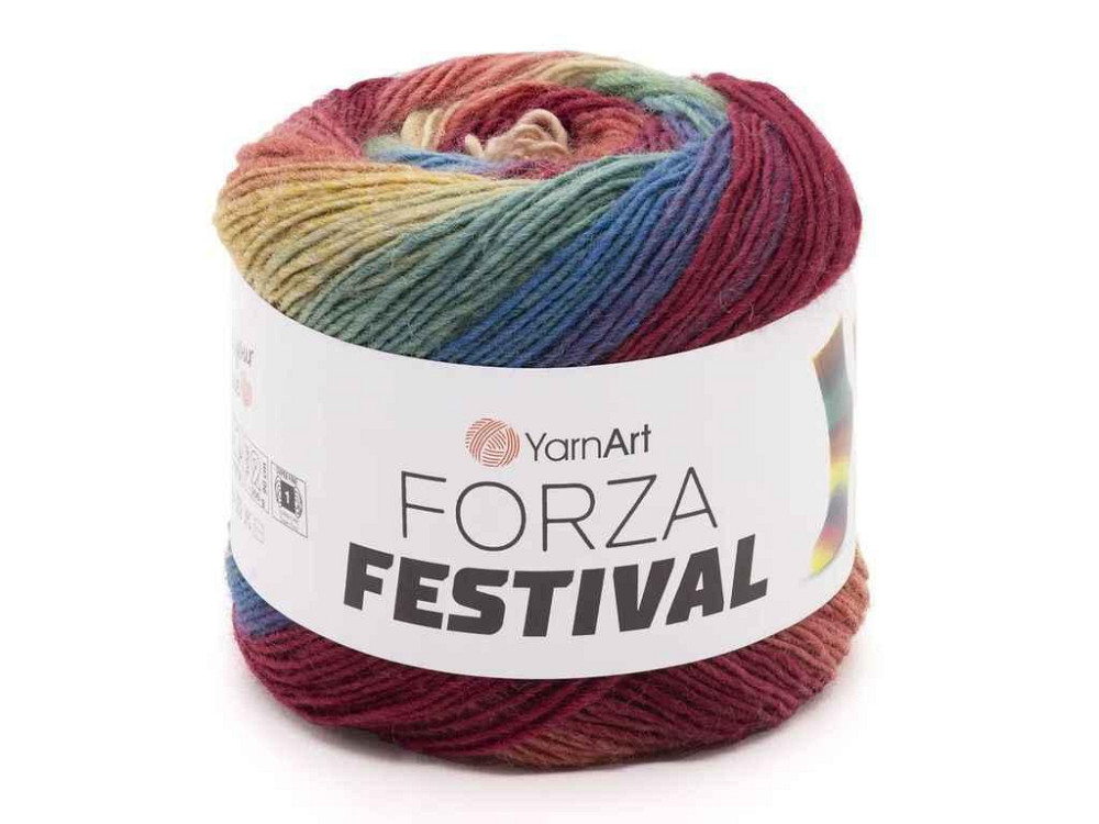 Пряжа Forza Festival 75% шерсть 25% полиамид 420м 100г 4шт/уп арт.2904 ТМ YARNART Киев - изображение 1