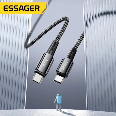 Дата кабель USB-C to USB-C 1.0m 240W Essager (EXCTT3-CG0G-P) Вінниця - фото 2