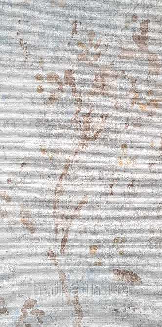 Шпалери вініл на флізеліні AS creation Della Natura 1.06Х10 листя гілки розмите малюнок коричневі сині сірі Київ - фото 2