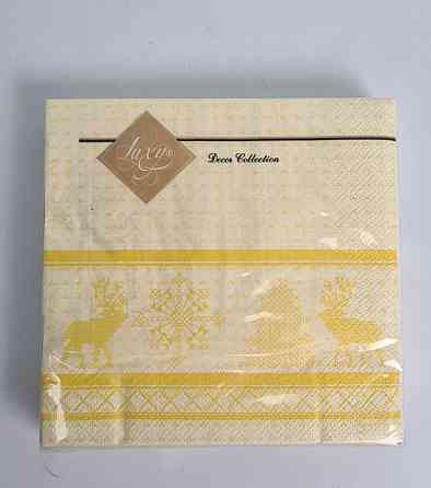 Паперова Серветка новорічна ЗЗхЗЗ 20шт Новорічний рушничок (1 пач.) Харків