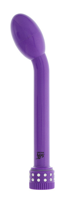 Вибромассажер для точки G со стразами Dream toys Good Vibes, фиолетовый Sex Aura Киев - изображение 1