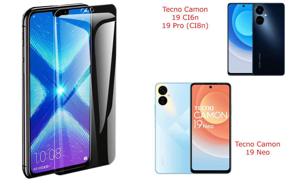 Защитное стекло NeoGlass для Tecno Camon 19, 19 Neo, 19 Pro – ультрапрозрачное и устойчивое Киев - изображение 2