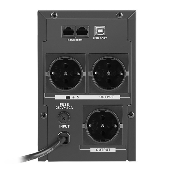 ДБЖ Armac OFFICE O/1000F/LCD, Line Interactive 1000VA/650W, 3хSchuko, USB-B LCD Metal Case (O/1000F/LCD) Київ - фото 4